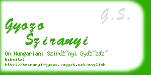 gyozo sziranyi business card